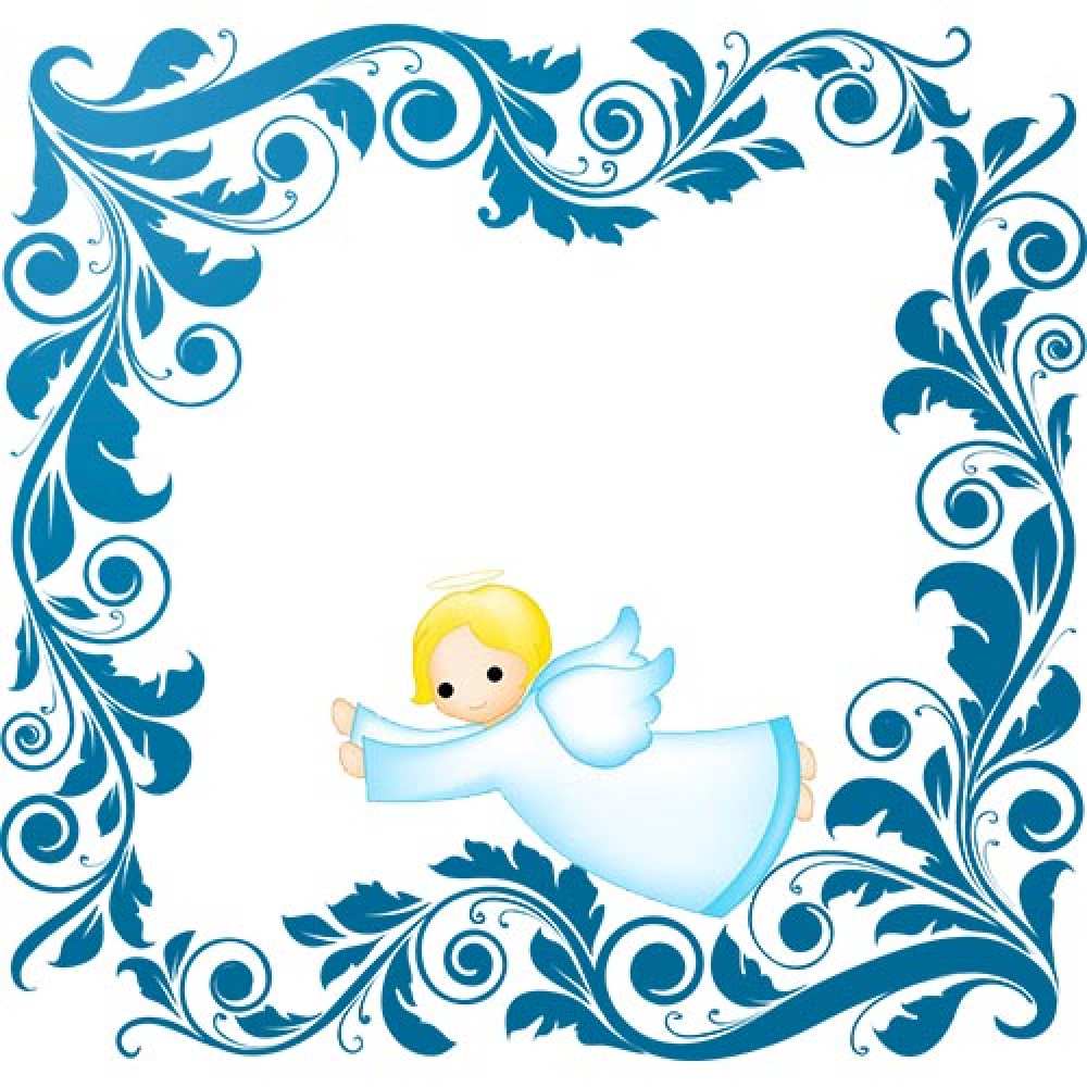 Открытка на каждый день с именем, Леонтий От всей души тебе девочка ангел и синяя рамка Прикольная открытка с пожеланием онлайн скачать бесплатно 