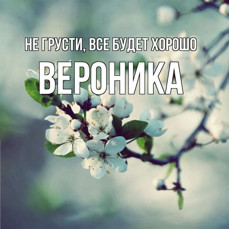 Картинка Не грусти, все будет хорошо, Вероника