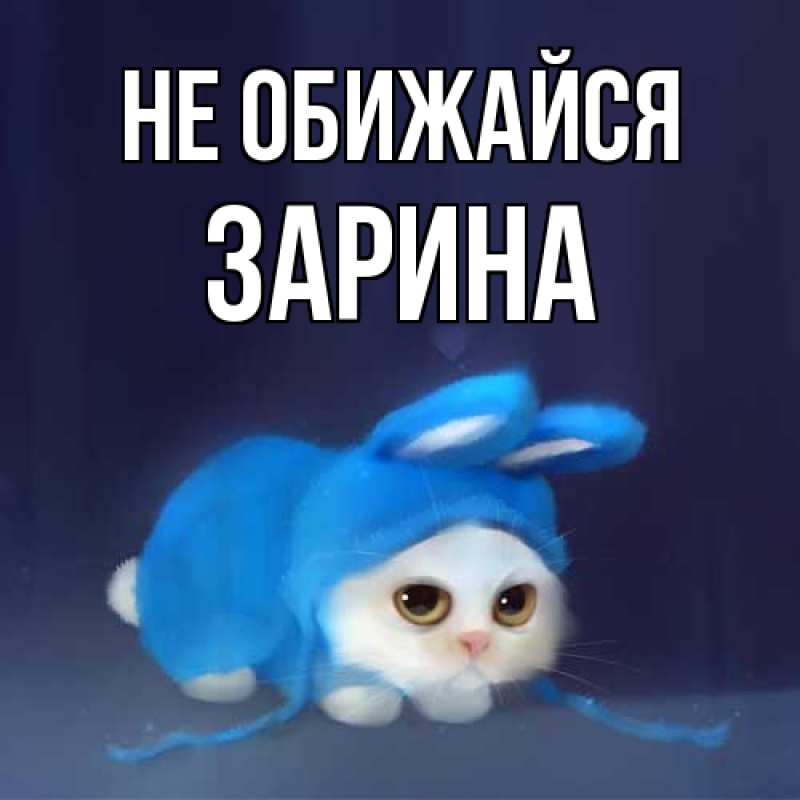 Картинка Не обижайся, Зарина