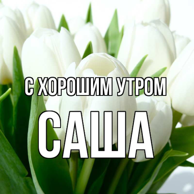 Открытка с именем, Саша, С хорошим утром