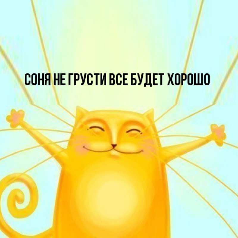 Картинка Не грусти, все будет хорошо, Соня