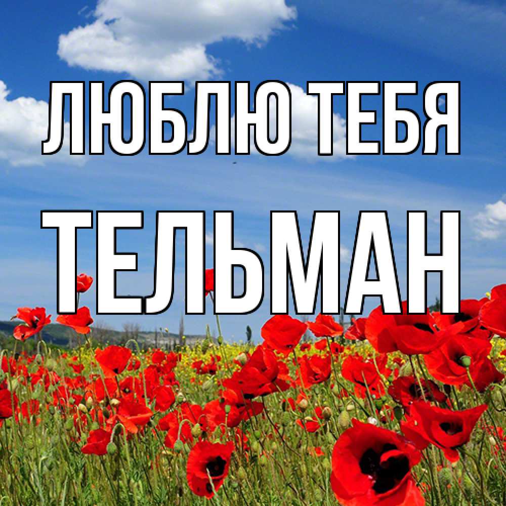 Открытка на каждый день с именем, Тельман Люблю тебя международный женский день 1 Прикольная открытка с пожеланием онлайн скачать бесплатно 