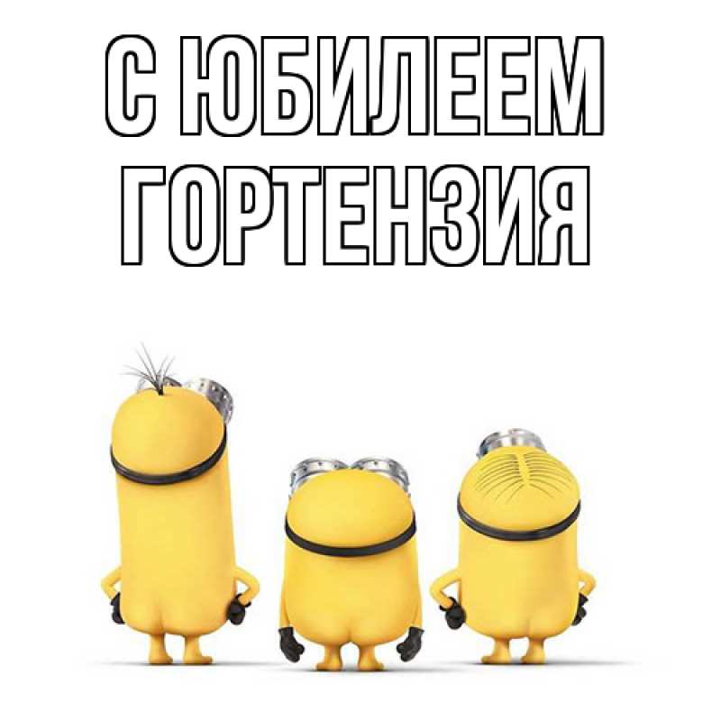 Картинка C юбилеем, Гортензия