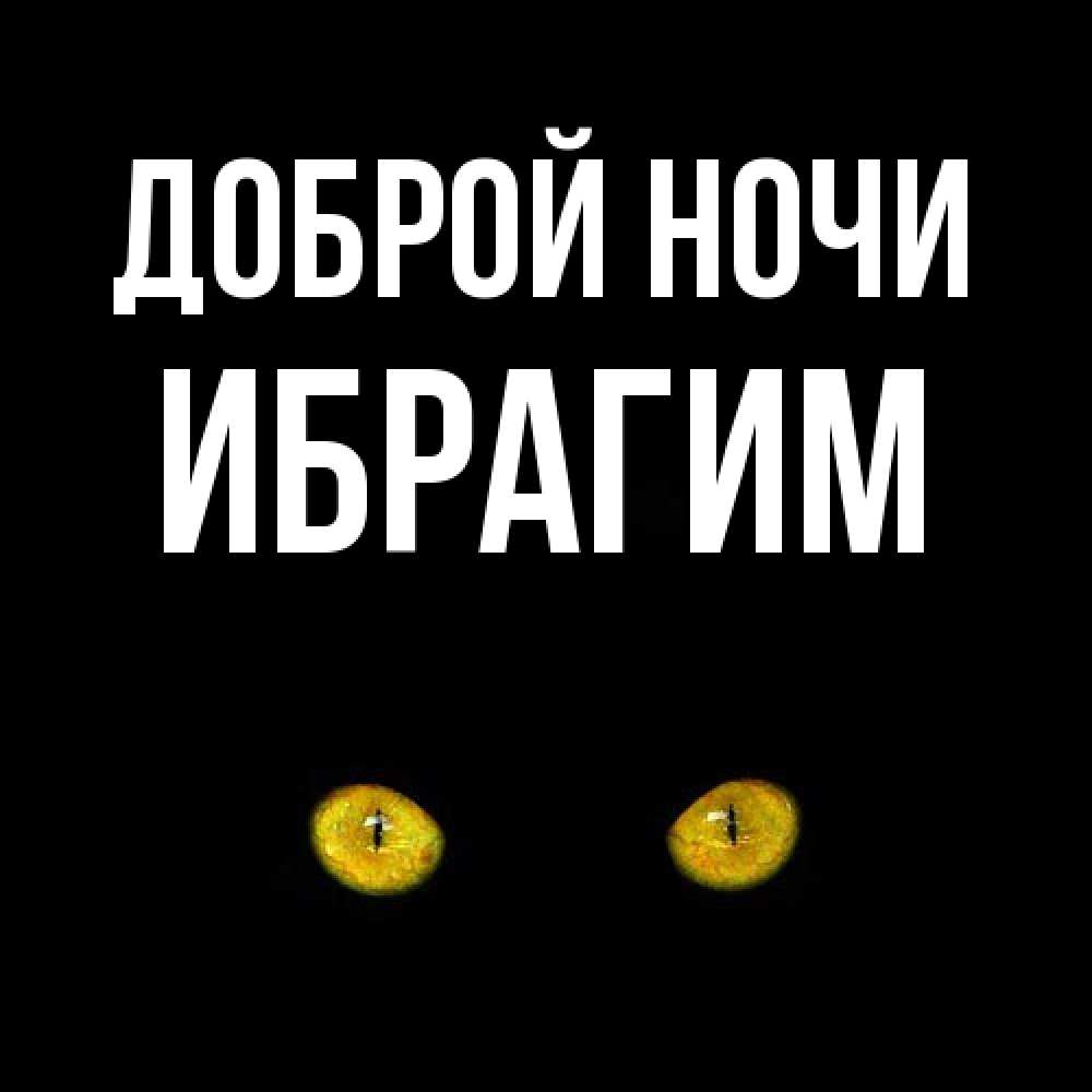 Открытка на каждый день с именем, Ибрагим Доброй ночи сладких снов бесстрашный мой дружочек Прикольная открытка с пожеланием онлайн скачать бесплатно 