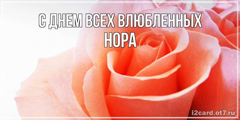 Открытка с именем, Нора, С днем всех влюбленных