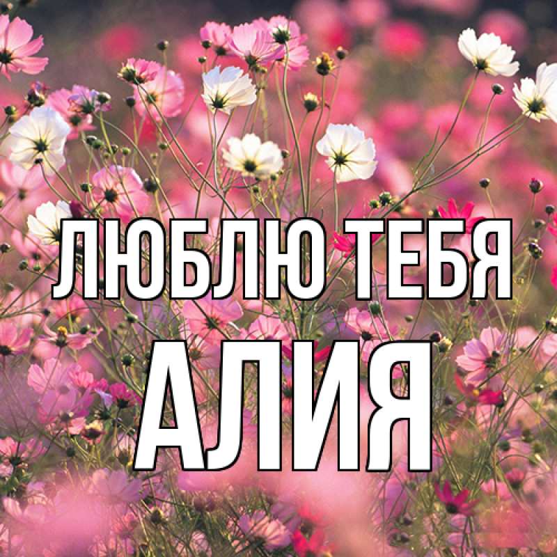 Открытка с именем, Алия, Люблю тебя