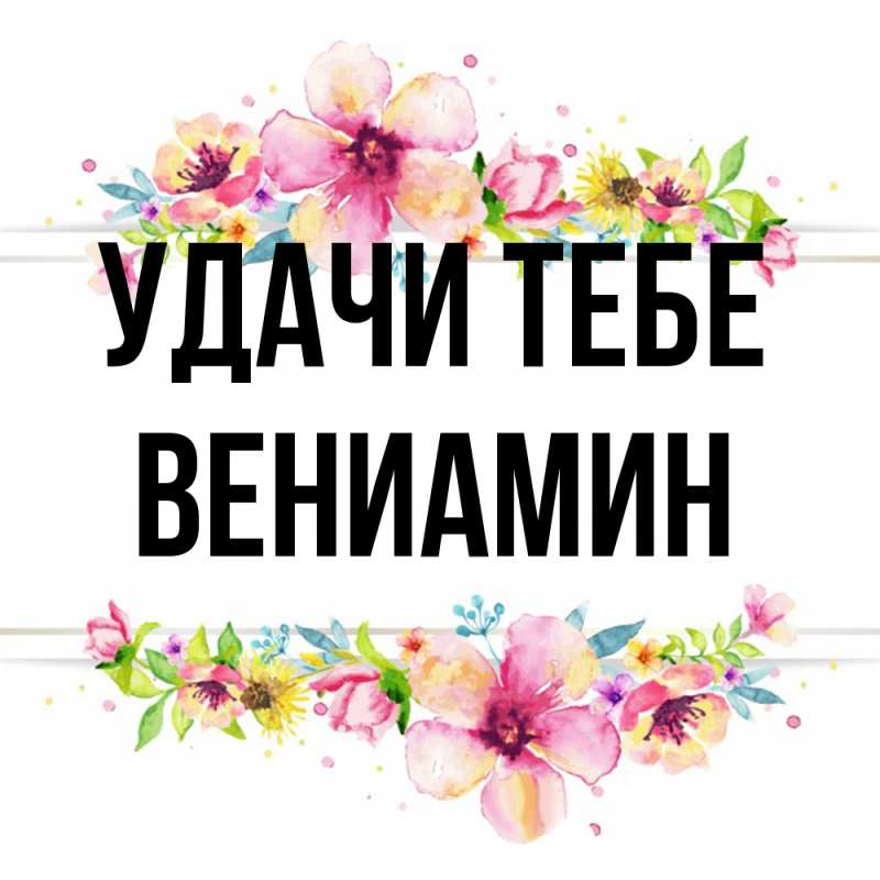 Картинка Удачи тебе, Вениамин