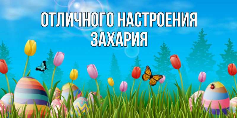 Открытка с именем, Захария, Отличного настроения