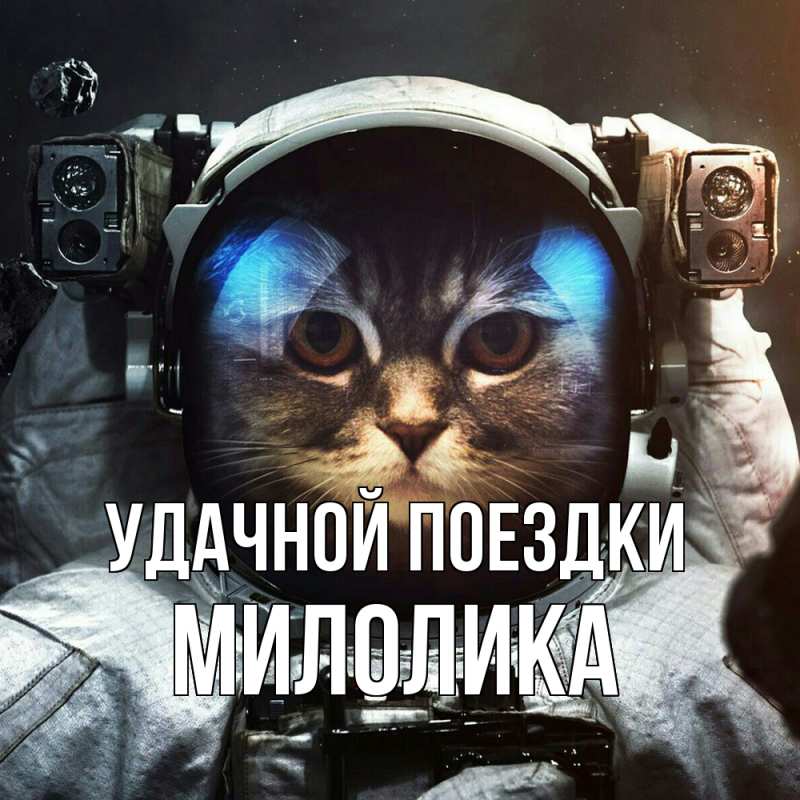 Открытка с именем, Милолика, Удачной поездки