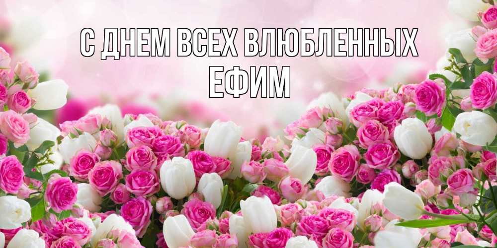 Открытка на каждый день с именем, Ефим С днем всех влюбленных валентинка с именем Прикольная открытка с пожеланием онлайн скачать бесплатно 