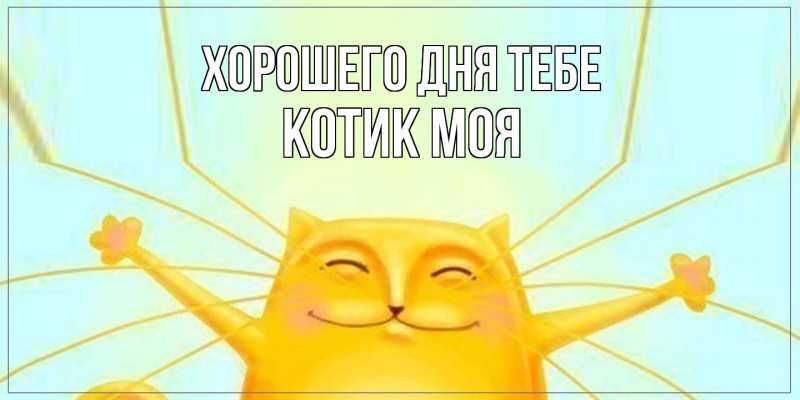 Картинка Хорошего дня тебе, Котик моя