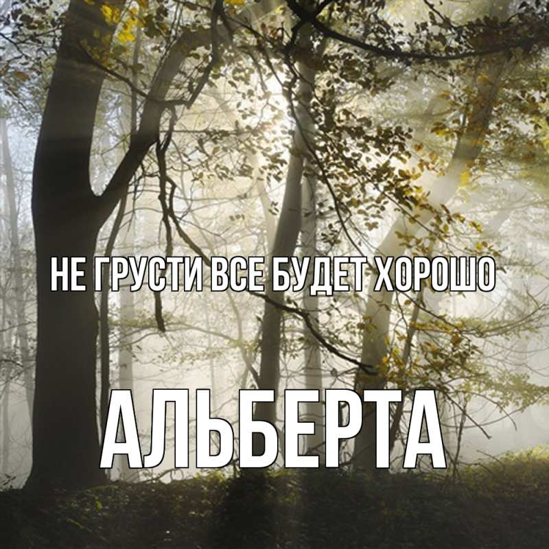 Картинка Не грусти, все будет хорошо, Альберта