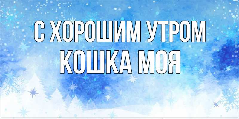 Картинка С хорошим утром, Кошка моя