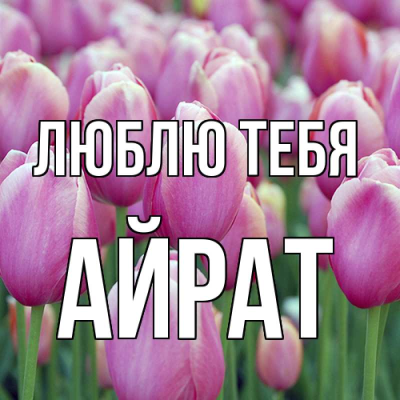 Открытка с именем, Айрат, Люблю тебя