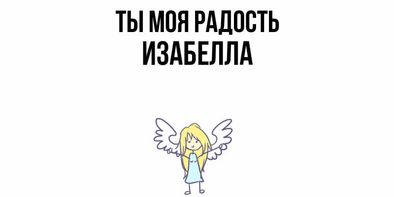 Открытка с именем, Изабелла, Ты моя радость