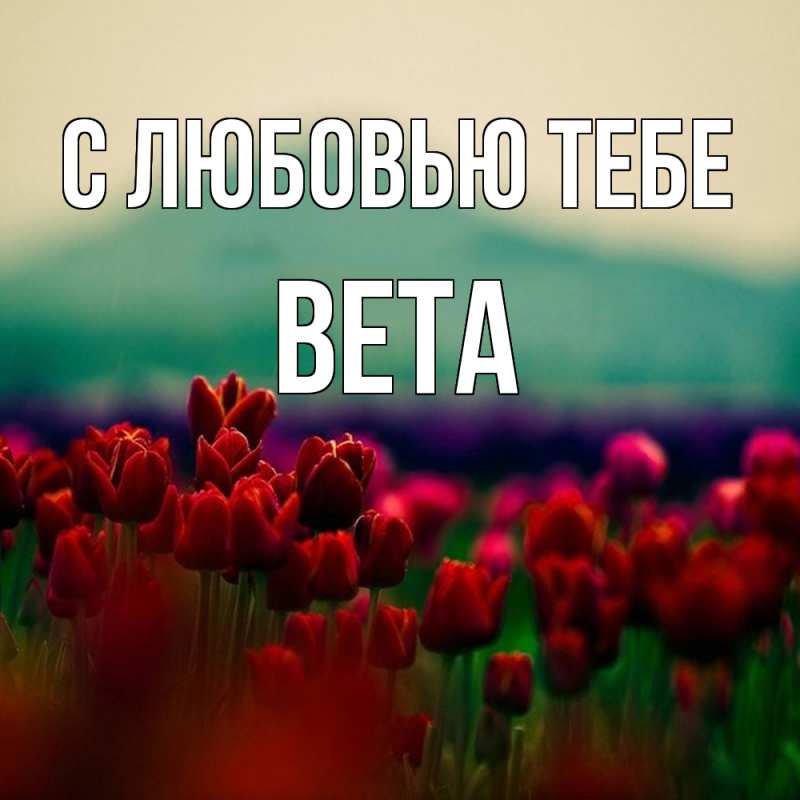 Открытка с именем, Вета, С любовью тебе