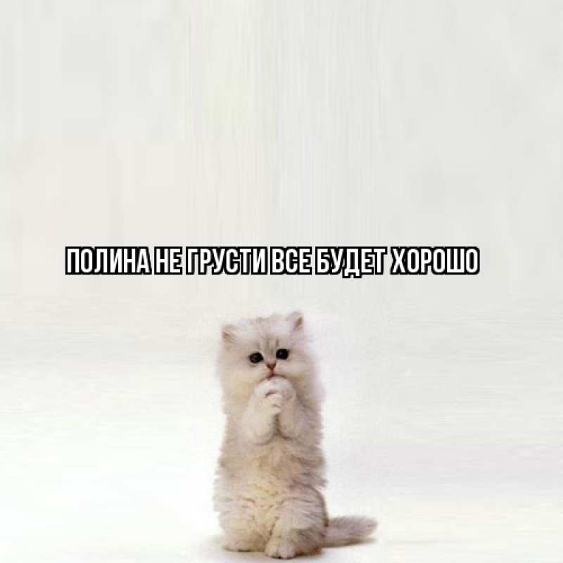Картинка Не грусти, все будет хорошо, Полина