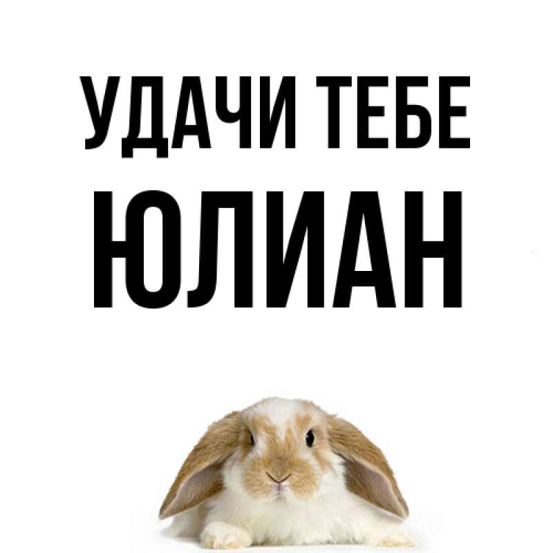 Картинка Удачи тебе, Юлиан