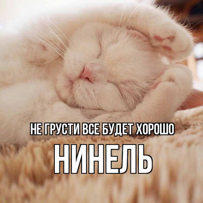 Открытка с именем, Нинель, Не грусти все будет хорошо