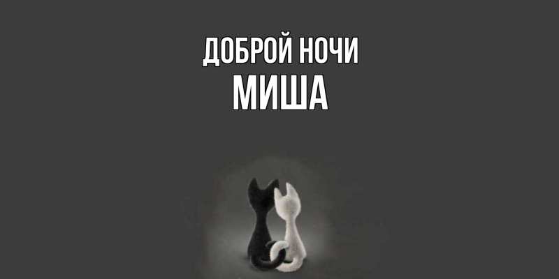 Картинка Доброй ночи, Миша