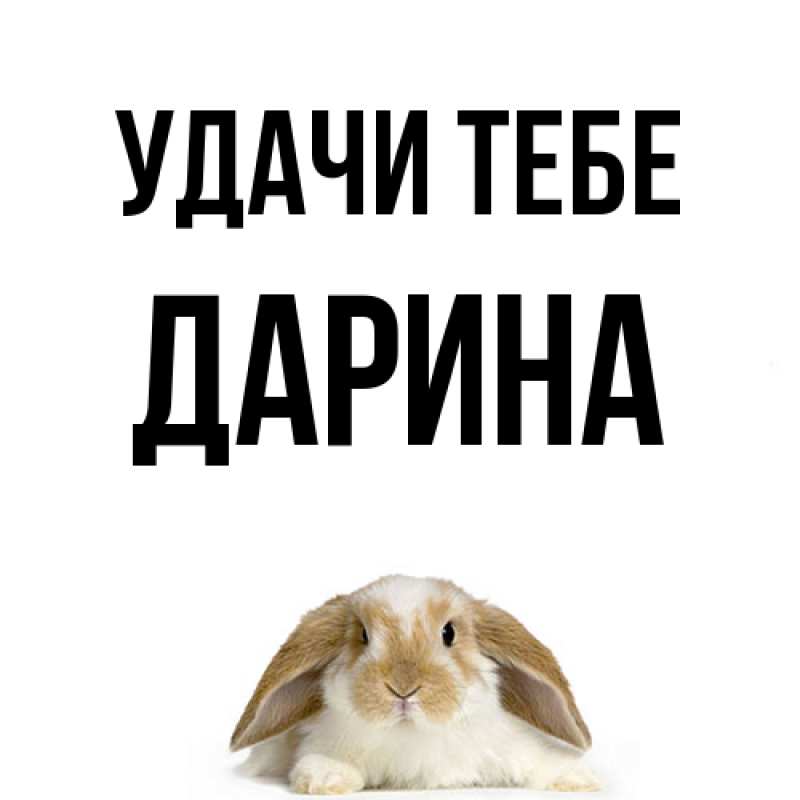 Открытка с именем, Дарина, Удачи тебе
