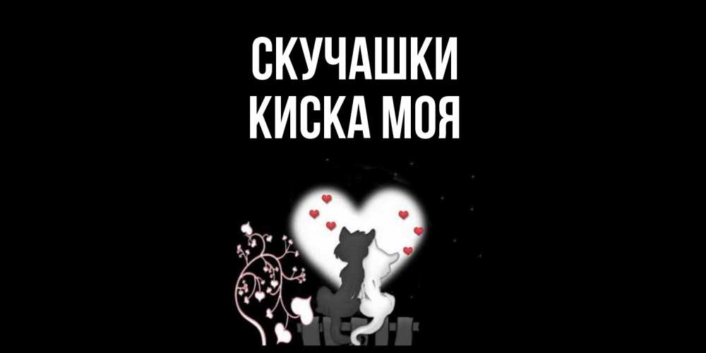 Открытка на каждый день с именем, Киска-моя Скучашки коты Прикольная открытка с пожеланием онлайн скачать бесплатно 