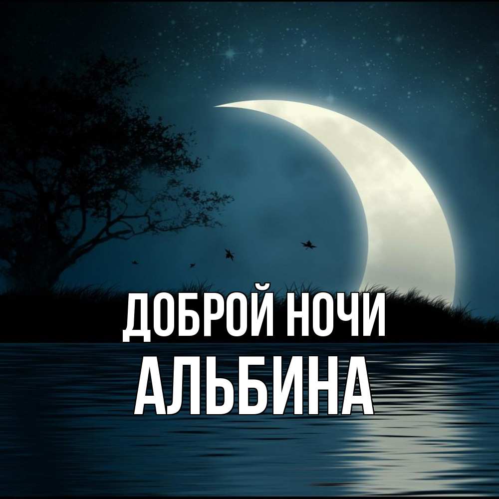 Открытка на каждый день с именем, Альбина Доброй ночи вода Прикольная открытка с пожеланием онлайн скачать бесплатно 