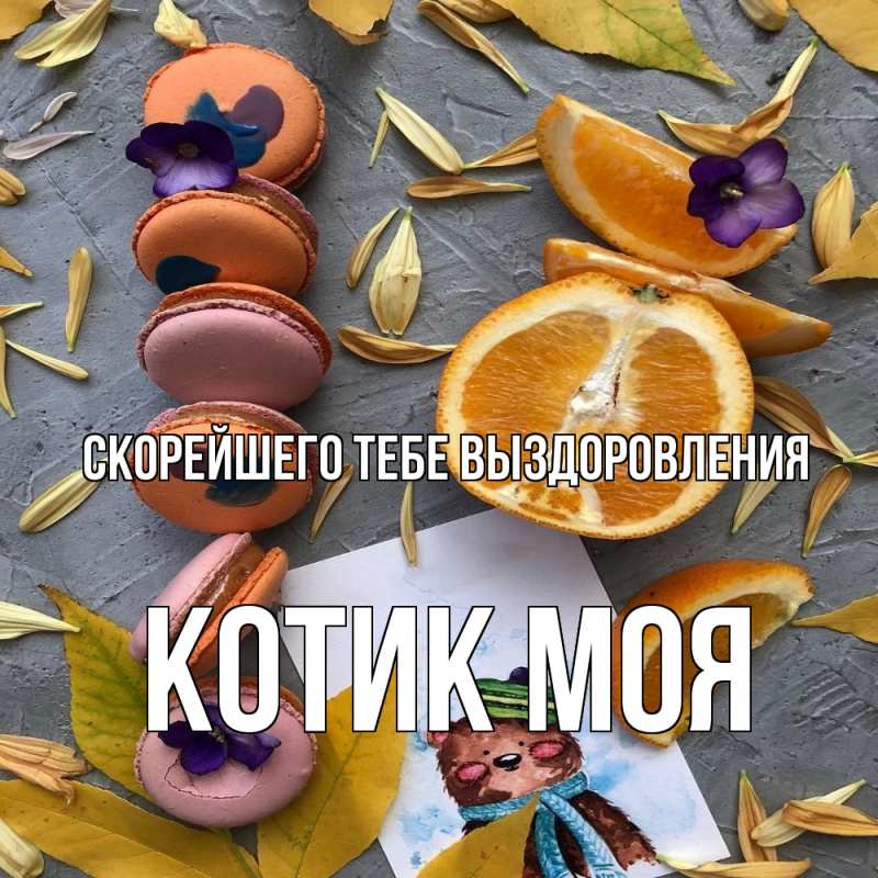 Картинка Скорейшего тебе выздоровления, Котик моя