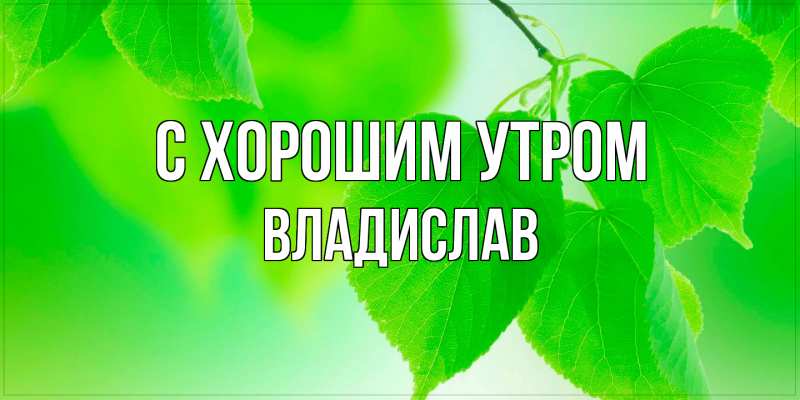 Картинка С хорошим утром, Владислав