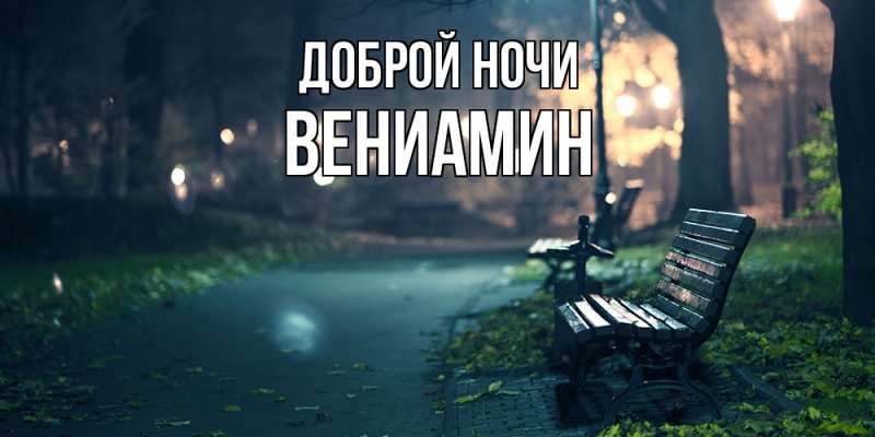 Картинка Доброй ночи, Вениамин