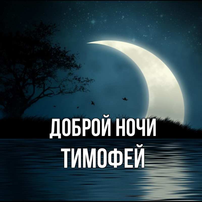 Открытка с именем, Тимофей, Доброй ночи