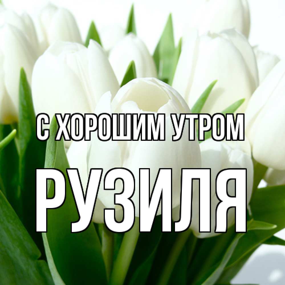 Открытка на каждый день с именем, Рузиля С хорошим утром открытки на каждый день по именам Прикольная открытка с пожеланием онлайн скачать бесплатно 