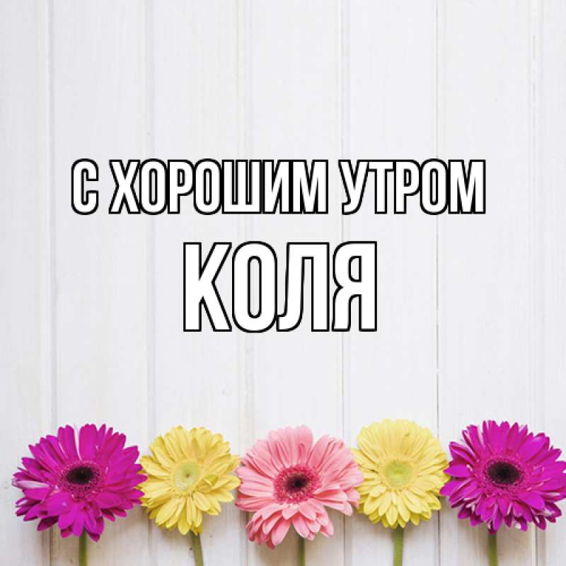 Картинка С хорошим утром, Коля