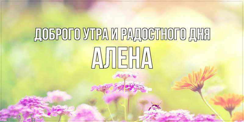 Картинка Доброго утра и радостного дня, Алена