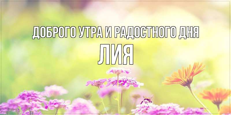 Картинка Доброго утра и радостного дня, Лия