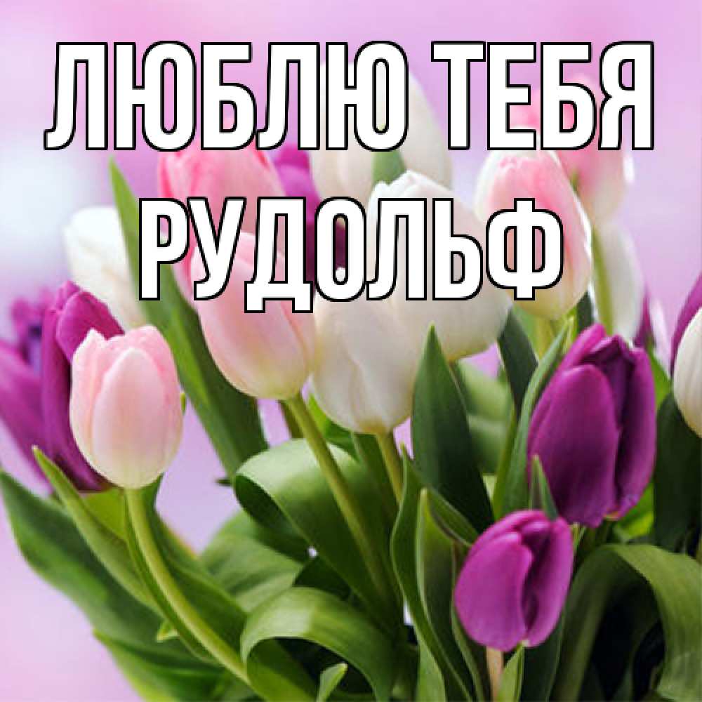 Открытка на каждый день с именем, Рудольф Люблю тебя весна март Прикольная открытка с пожеланием онлайн скачать бесплатно 