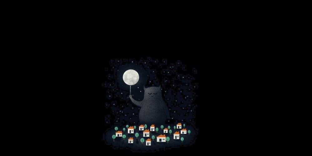 Открытка на каждый день с именем, Кошка Доброй ночи кот,луна, ночь, звезды Прикольная открытка с пожеланием онлайн скачать бесплатно 