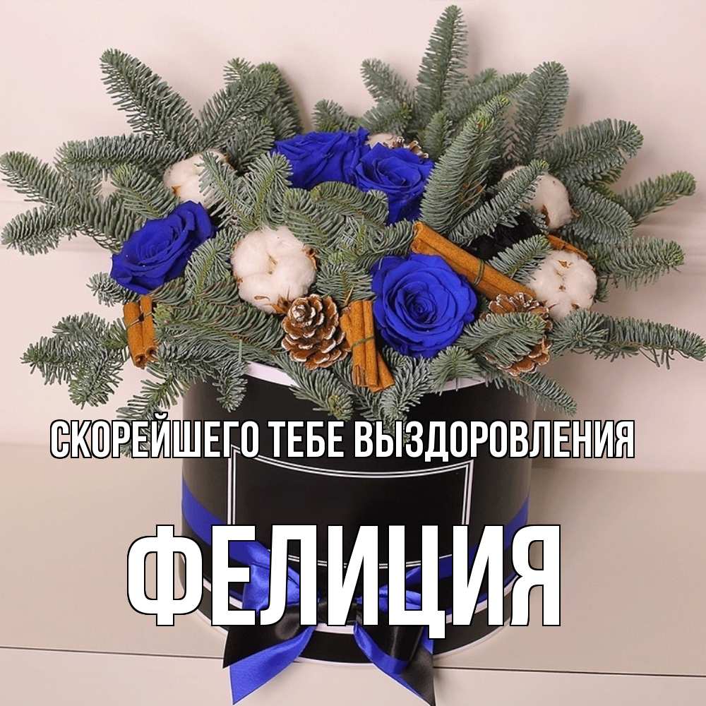 Открытка на каждый день с именем, Фелиция Скорейшего тебе выздоровления короче кто то загрузил эти шишки Прикольная открытка с пожеланием онлайн скачать бесплатно 