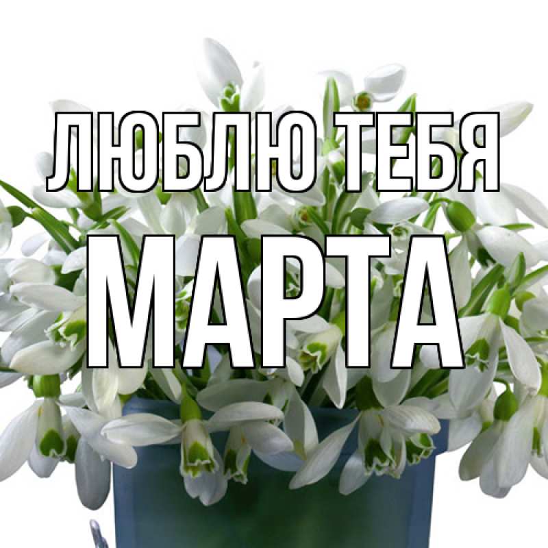 Картинка Люблю тебя, Марта