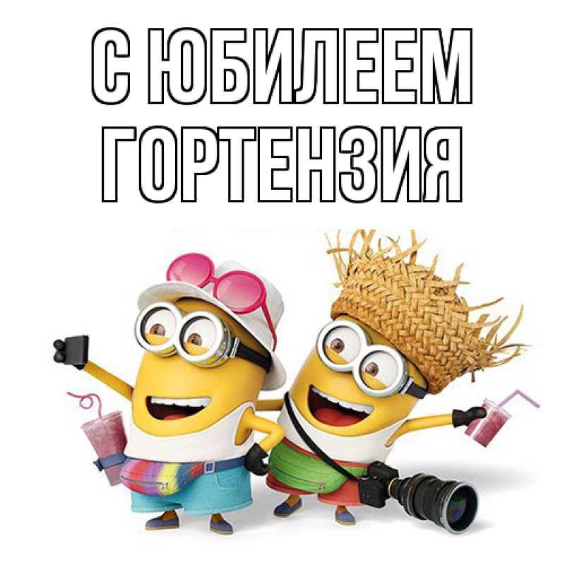 Картинка C юбилеем, Гортензия