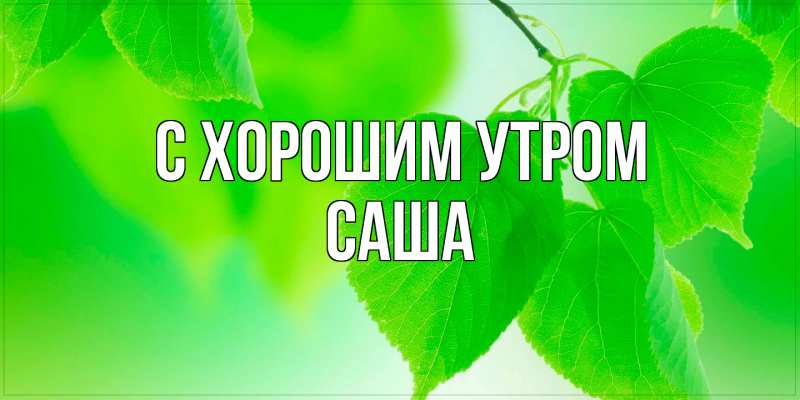 Картинка С хорошим утром, Саша