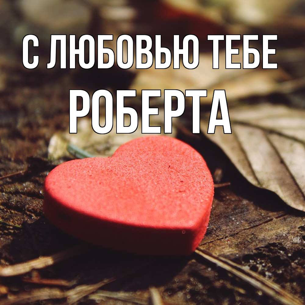 Открытка на каждый день с именем, Роберта С любовью тебе листья деревье 4 Прикольная открытка с пожеланием онлайн скачать бесплатно 