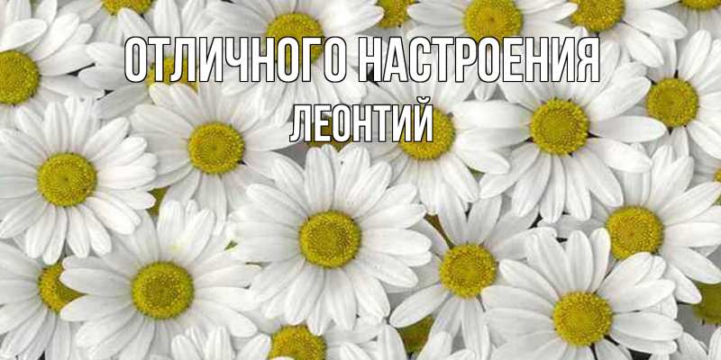 Открытка с именем, Леонтий, Отличного настроения