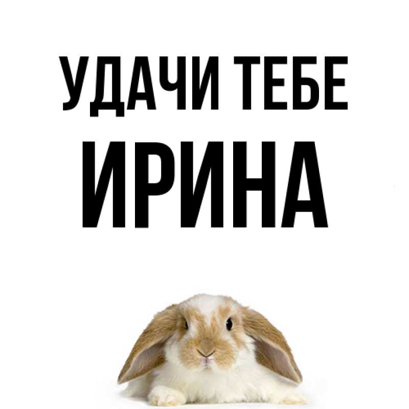 Картинка Удачи тебе, Ирина