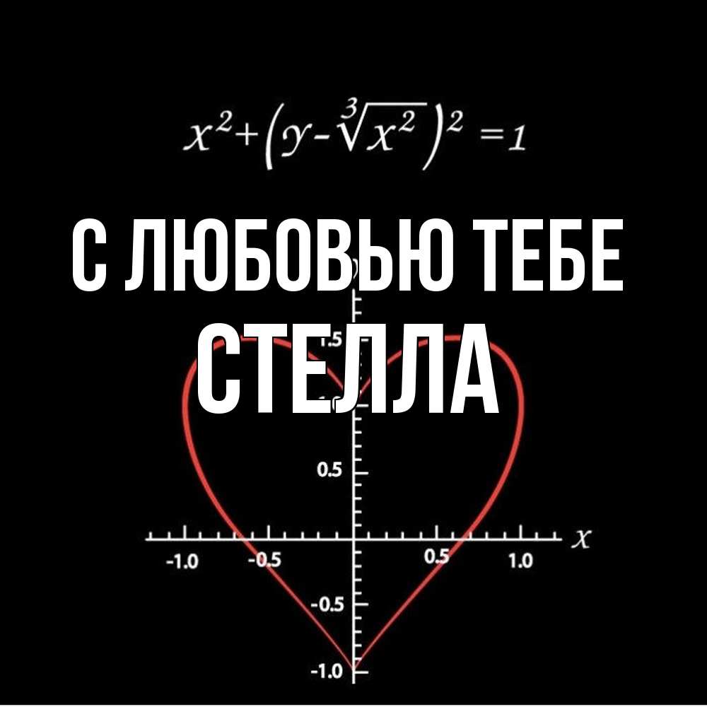 Открытка на каждый день с именем, Стелла С любовью тебе сердечная формула Прикольная открытка с пожеланием онлайн скачать бесплатно 