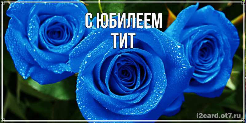 Открытка с именем, Тит, C юбилеем