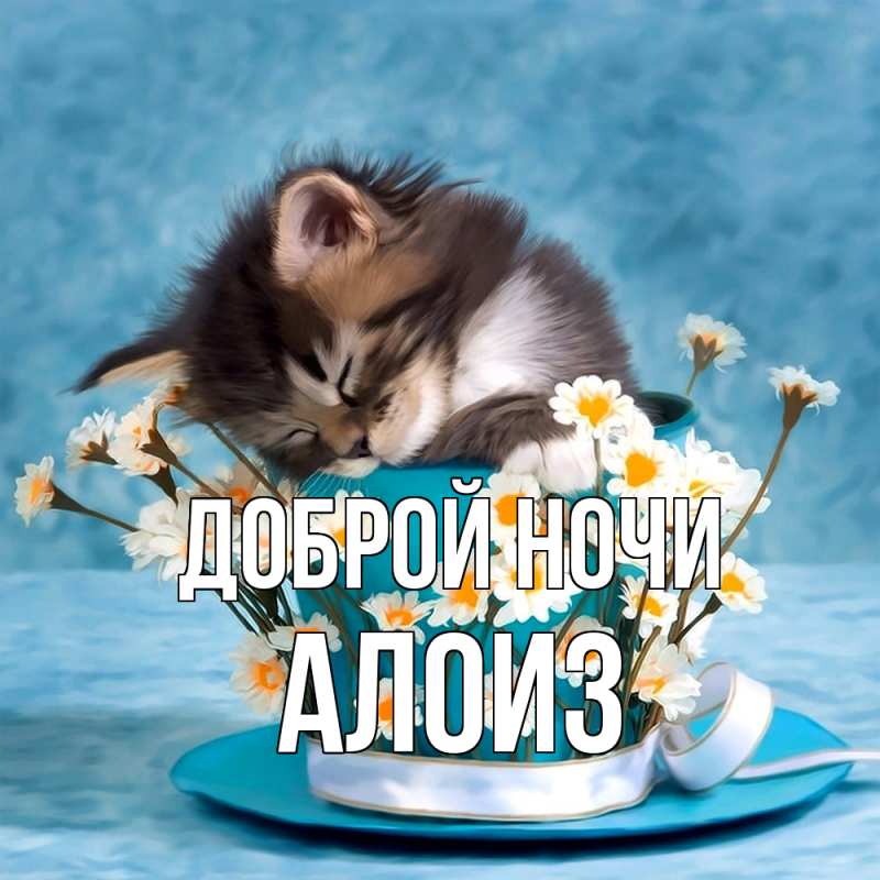 Открытка с именем, Алоиз, Доброй ночи