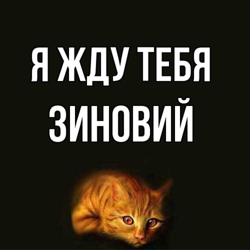 Открытка с именем, Зиновий, Я жду тебя