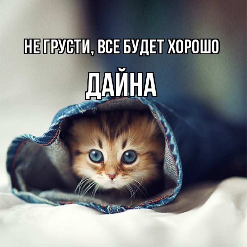 Картинка Не грусти, все будет хорошо, Дайна