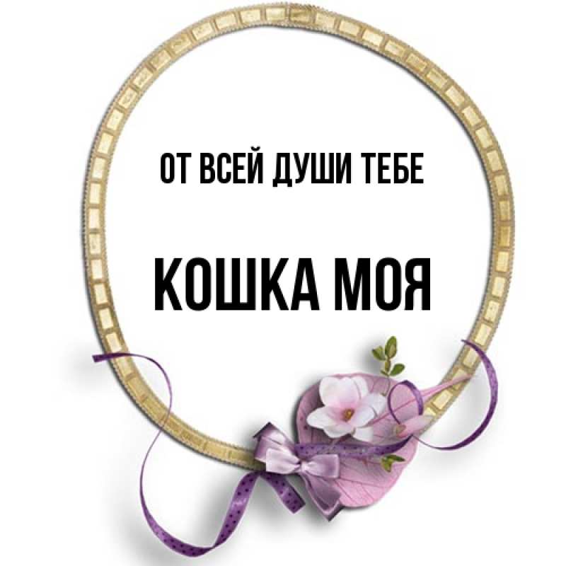 Картинка От всей души тебе, Кошка моя